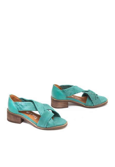 Sandalias De Cuero Tortolita C18 Turquesa Giani Dafirenze-2