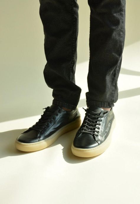 Zapatilla Hombre De Cuero Prat C2 Negro-6