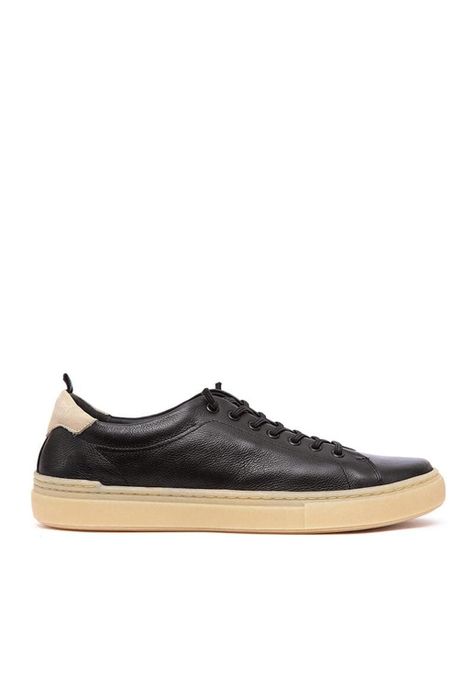 Zapatilla Hombre De Cuero Prat C2 Negro-0