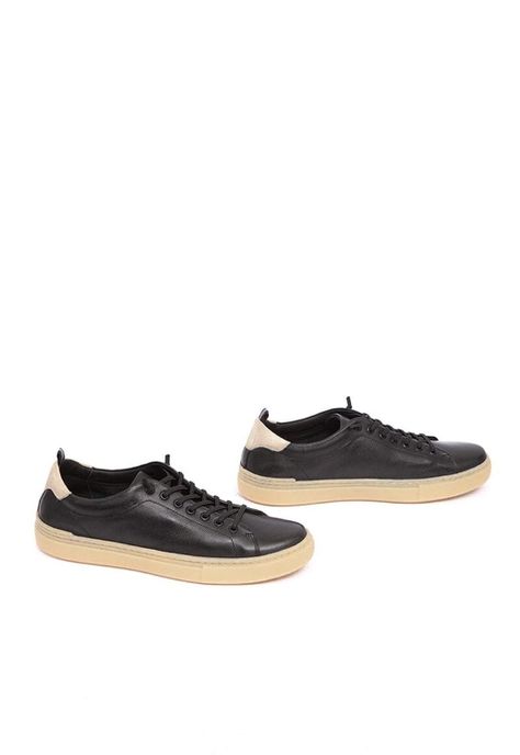 Zapatilla Hombre De Cuero Prat C2 Negro-5