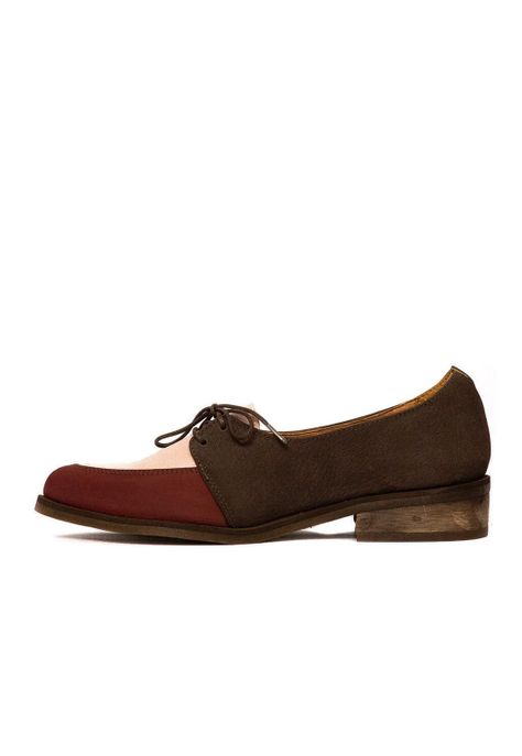 Zapato Mujer De Cuero Indira C2 Burdeo Rosa-3
