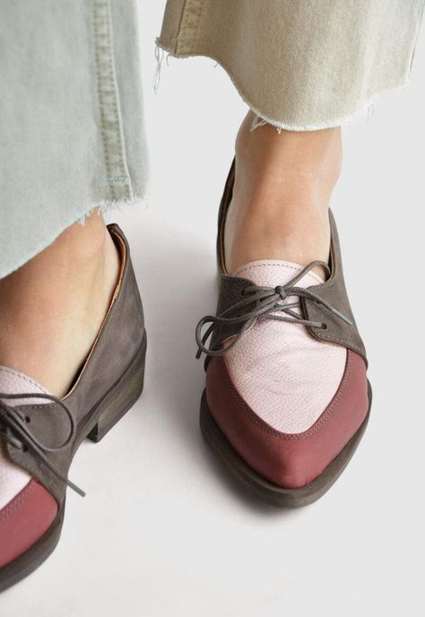 Zapato Mujer De Cuero Indira C2 Burdeo Rosa-6