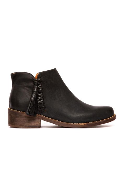 Botin Mujer De Cuero Virginia C1 Negro-0