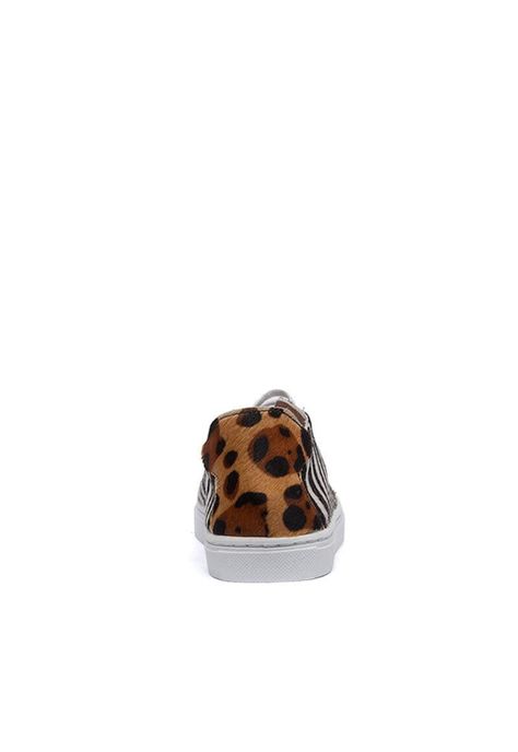 Zapatilla Mujer De Cuero Roques Zebra C3-3