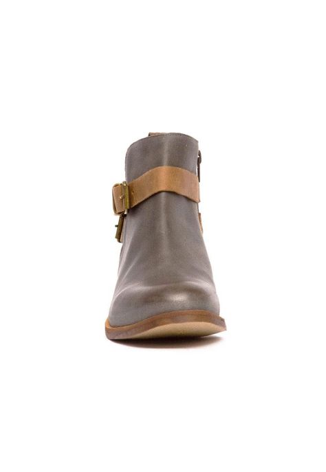 Botin Mujer De Cuero Laura C6 Gris Taupe-2