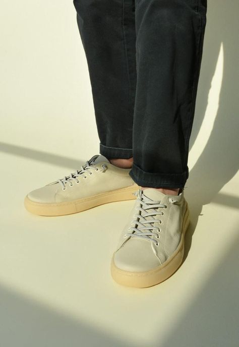 Zapatilla Hombre De Cuero Prat C1 Beige-6