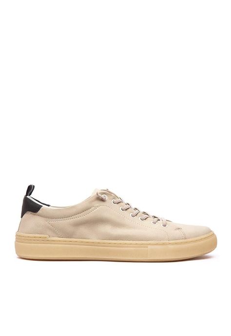Zapatilla Hombre De Cuero Prat C1 Beige-0