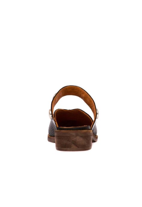 Babucha Mujer De Cuero Pibi Negro C45-4