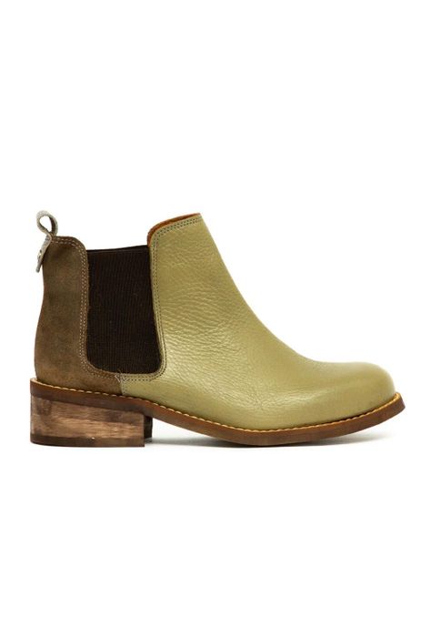 Botin Mujer De Cuero Tina C3 Verde-0