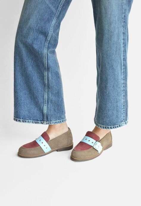 Mocasin Mujer De Cuero Amelia C3 Burdeo Celeste-1
