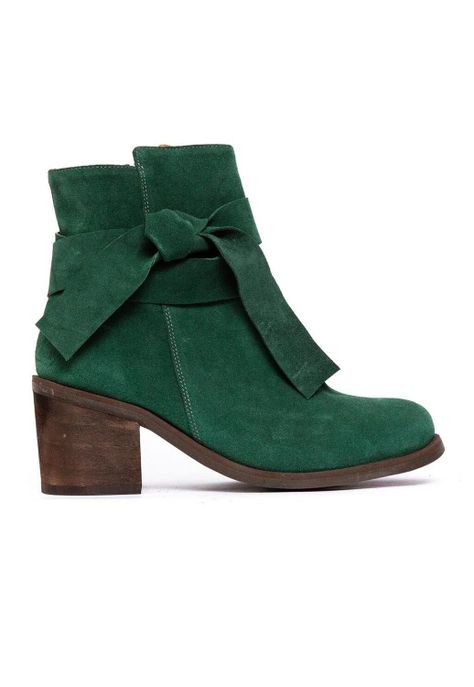 Botin Mujer De Cuero Makira Verde C12-0