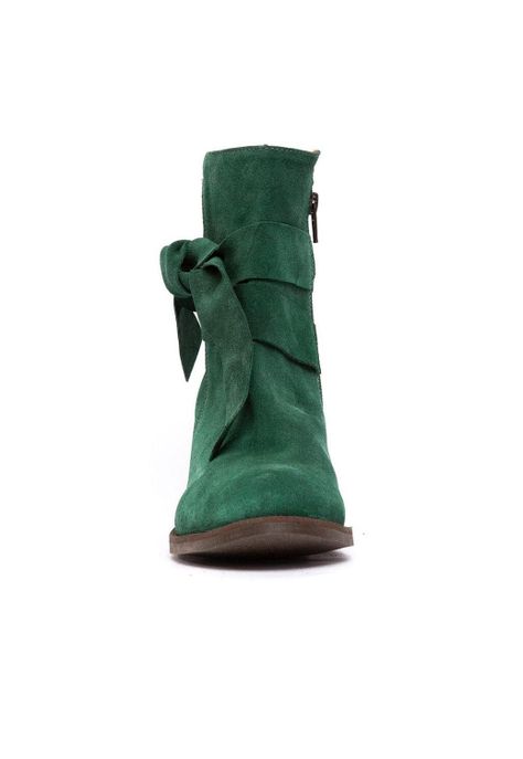 Botin Mujer De Cuero Makira Verde C12-2