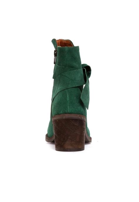Botin Mujer De Cuero Makira Verde C12-4