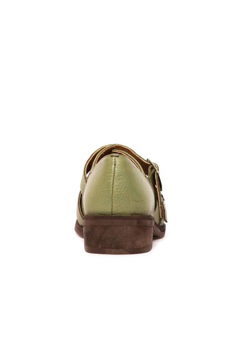 Zapato Mujer De Cuero Juana C3 Verde-3