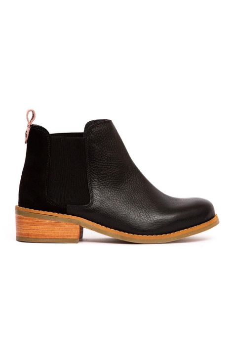 Botin Mujer De Cuero Tina C1 Negro-0