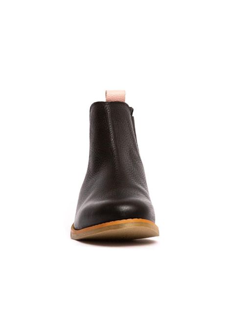 Botin Mujer De Cuero Tina C1 Negro-1