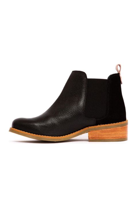 Botin Mujer De Cuero Tina C1 Negro-2
