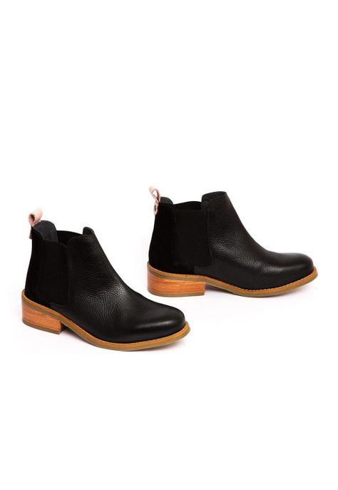 Botin Mujer De Cuero Tina C1 Negro-4