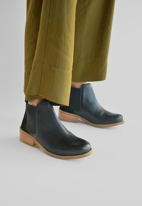Botin Mujer De Cuero Tina C1 Negro-6
