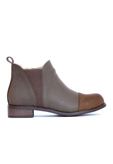 Botines Mujer De Cuero Verdecillo C19 Taupe -0