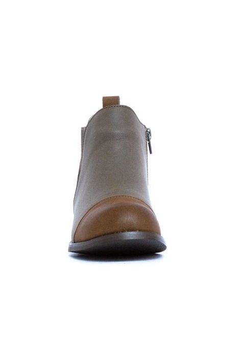 Botines Mujer De Cuero Verdecillo C19 Taupe -2