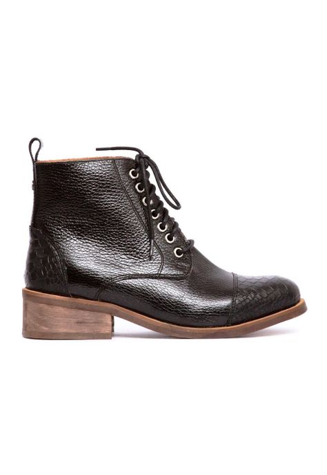 Botin Mujer De Cuero Aretha C1 Negro-0