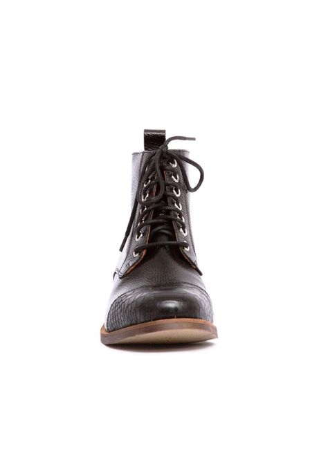 Botin Mujer De Cuero Aretha C1 Negro-2