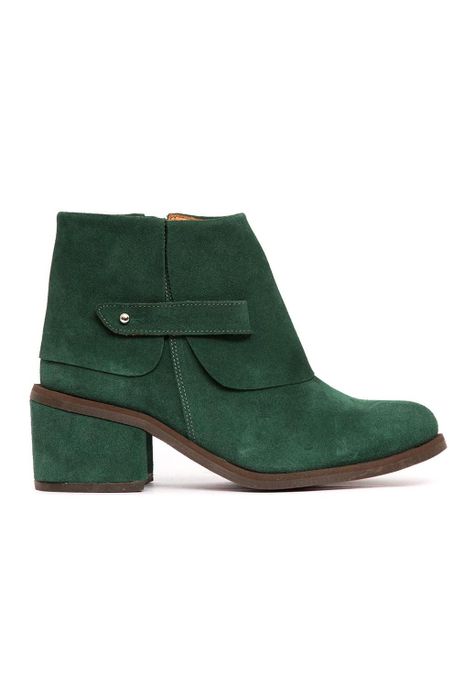 Botin Mujer De Cuero Nadia Verde C3-0