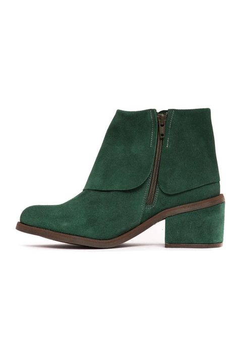Botin Mujer De Cuero Nadia Verde C3-3