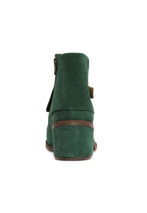 Botin Mujer De Cuero Nadia Verde C3-4