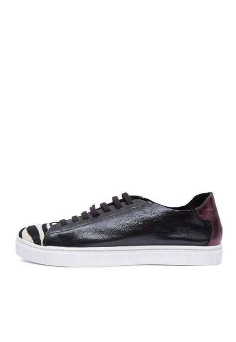 Zapatilla Mujer De Cuero Roques C1 Negro-3