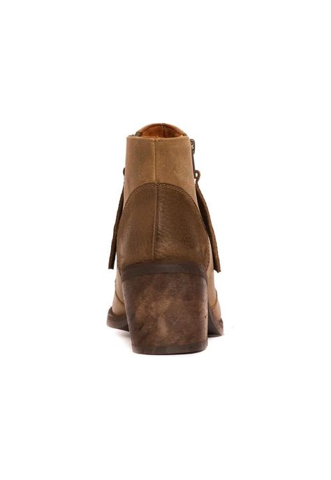 Botin Mujer De Cuero Sai Café C14-4