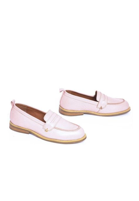 Mocasín Mujer De Cuero Coligue C15 Rosa-5