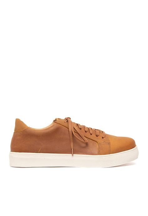 Zapatilla Hombre De Cuero Landa Camel C1-0