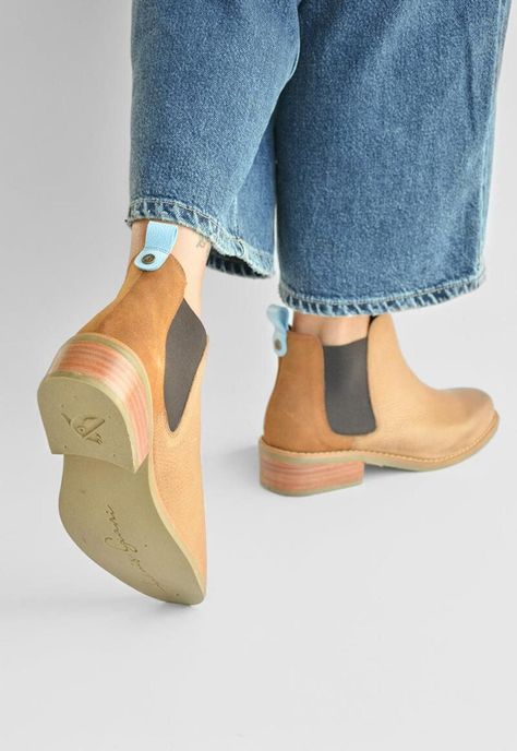 Botin Mujer De Cuero Tina C2 Camel-5