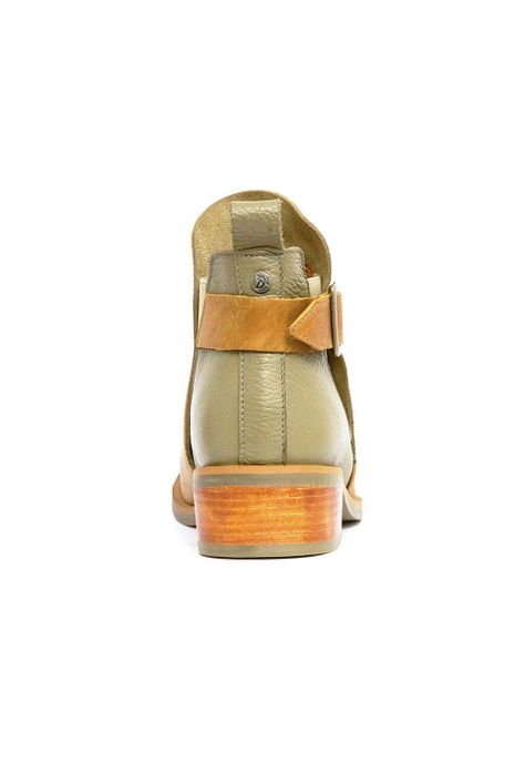Botin Mujer De Cuero Angu C11 Camel Verde-6