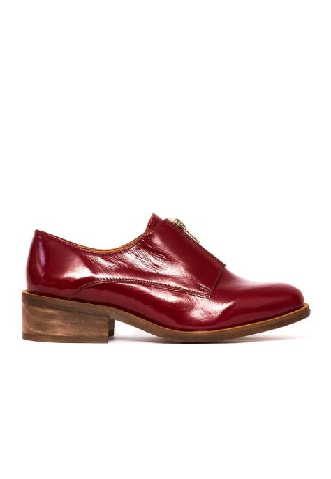 Zapato Mujer De Cuero Leonor Burdeo C2-0