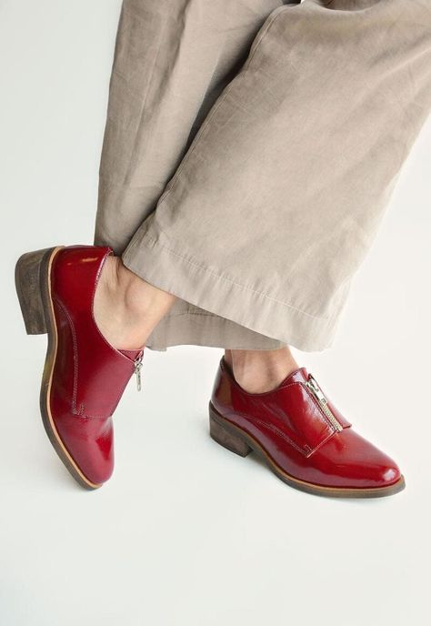 Zapato Mujer De Cuero Leonor Burdeo C2-1