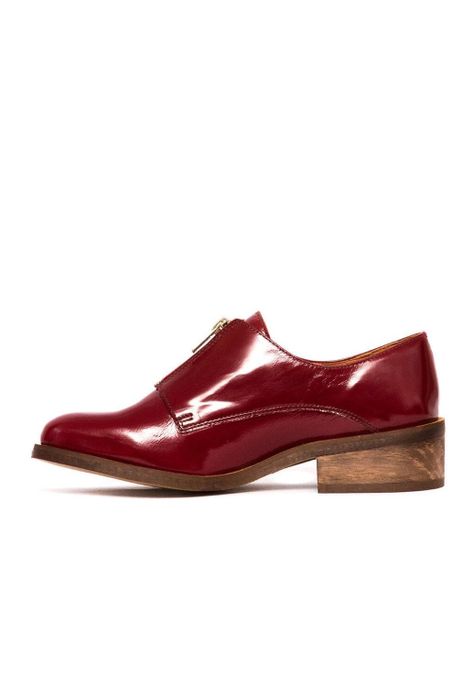 Zapato Mujer De Cuero Leonor Burdeo C2-3