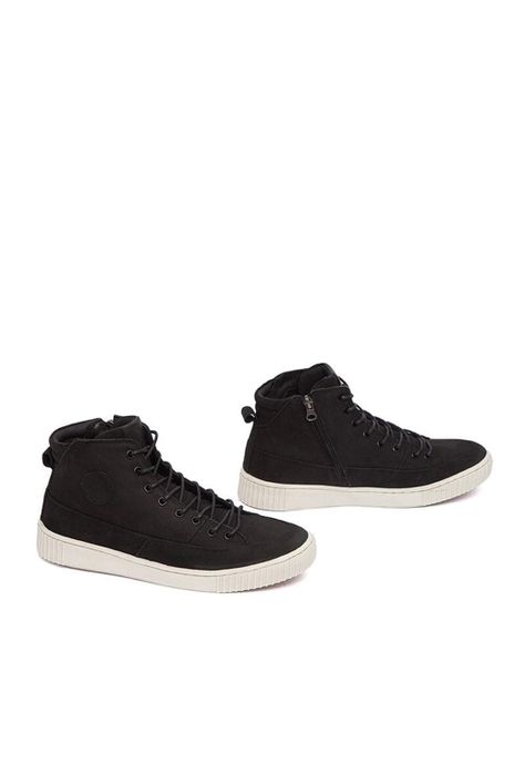 Zapatilla Hombre De Cuero Martin Negro C1-4