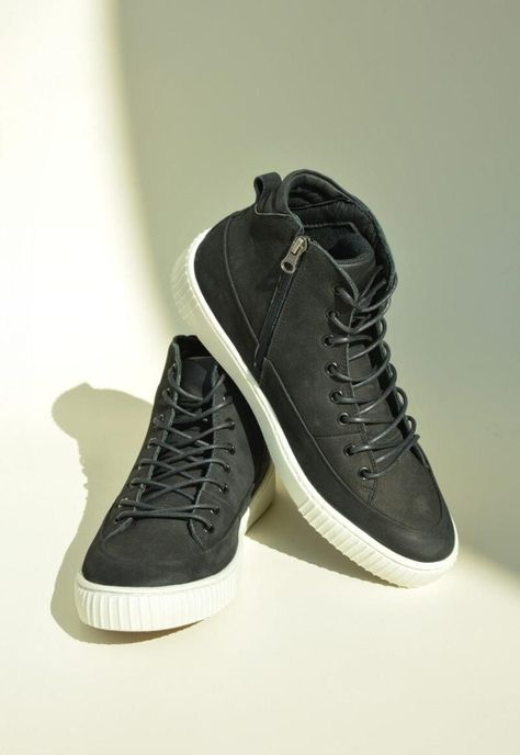 Zapatilla Hombre De Cuero Martin Negro C1-5
