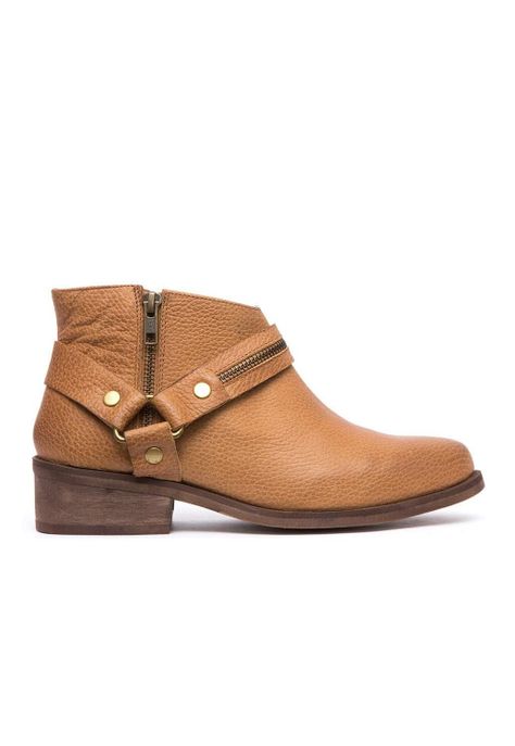 Botin Mujer De Cuero Margot Camel C9-0