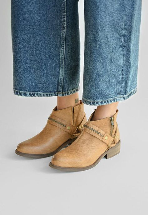 Botin Mujer De Cuero Margot Camel C9-5