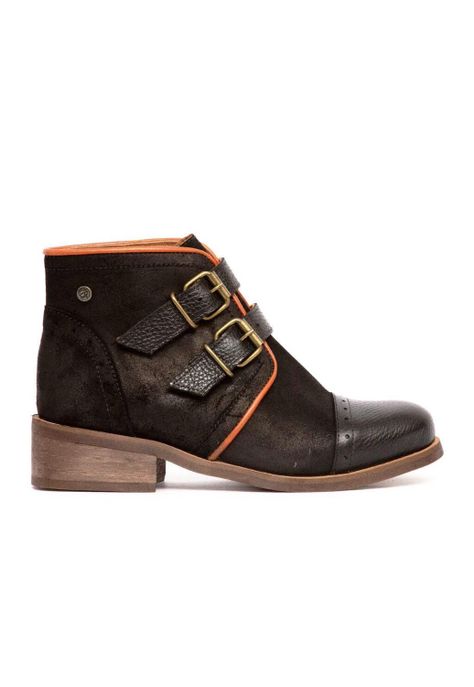 Botin Mujer De Cuero Judy C1 Negro -0