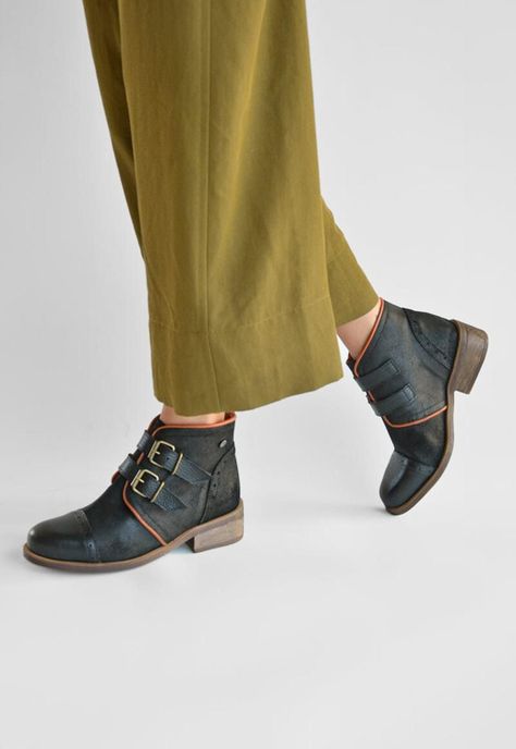 Botin Mujer De Cuero Judy C1 Negro -1