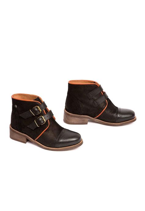 Botin Mujer De Cuero Judy C1 Negro -5