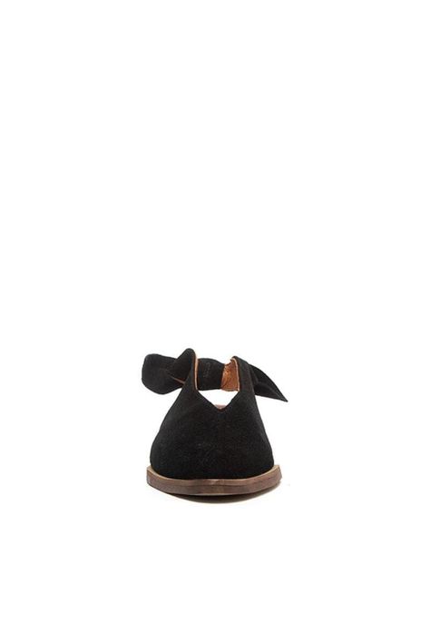 Zapato Mujer De Cuero Guindo Negro C5-2