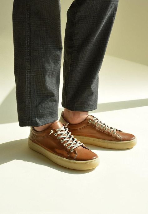 Zapatilla Hombre De Cuero Prat C3 Camel-1