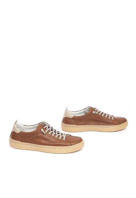 Zapatilla Hombre De Cuero Prat C3 Camel-5