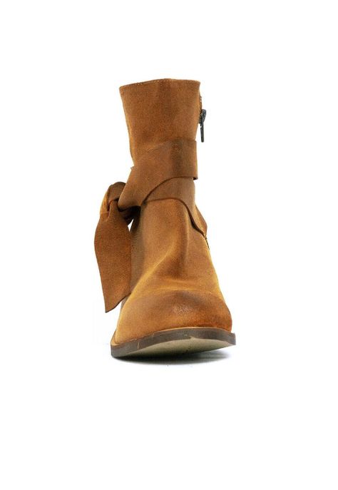 Botin Mujer De Cuero Makira Camel C11-2
